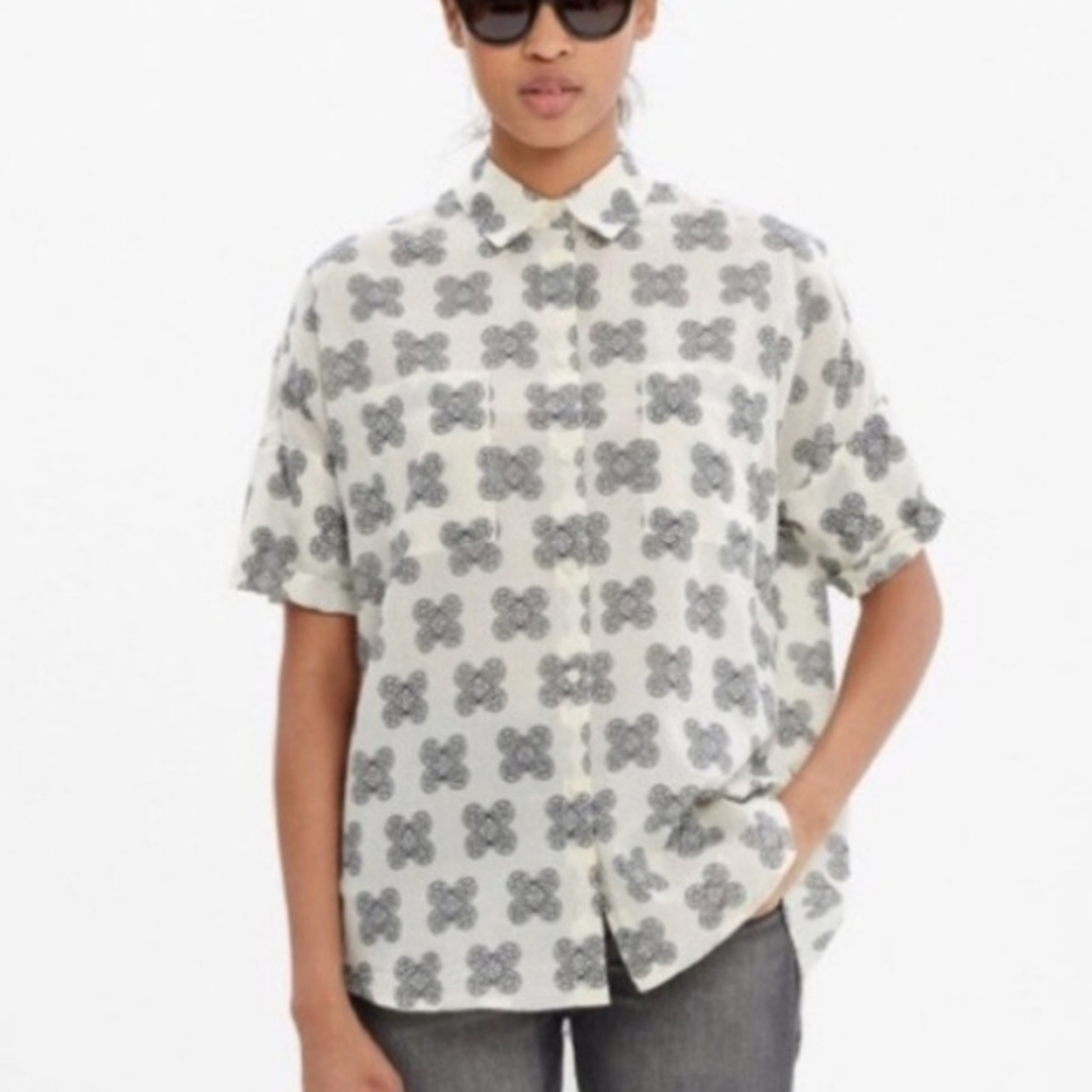 Madewell Courier Shirt - Ornamental Clover - XXS